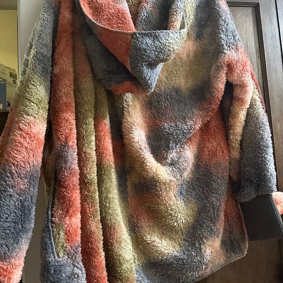 NWT hem & thread tie dye extra soft jacket with fitted cuffs - Picture 5 of 6